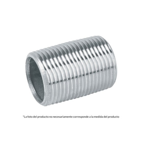 NIPLE 1 ½ C/CUERDA CORRIDA GALVANIZADO