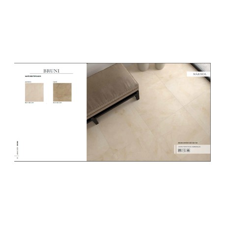 PISO BRUNI PL AVORIO 59.6X119.4 CM 1.42 M2/CAJA RECTIFICADO ARKO*****