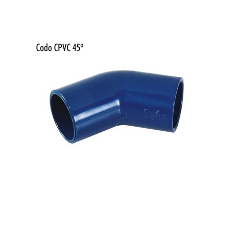 CODO 1 X 45 CPVC AZUL