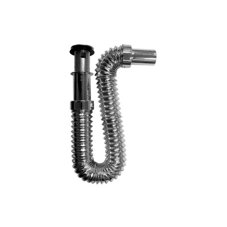 CESPOL FLEXIBLE P/LAVABO C/CUBIERTA AC INOX 80CM FLEXIMATIC