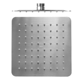 REGADERA DE PLATO SUPER SLIM CUADRADA SIN BRAZO INOX 2221INOX URREA