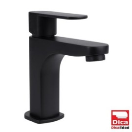 MONOMANDO ECOLOGICO CORTO PARA LAVABO NEGRO MATE 4438.2 DICA