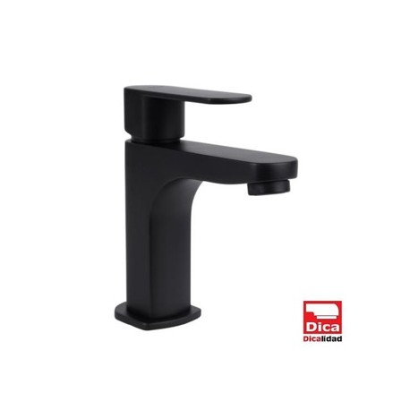 MONOMANDO ECOLOGICO CORTO PARA LAVABO NEGRO MATE 4438.2 DICA