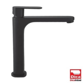 MONOMANDO ECOLOGICO ALTO PARA LAVABO NEGRO MATE 4440.2 DICA