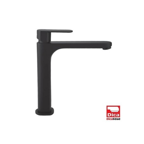 MONOMANDO ECOLOGICO ALTO PARA LAVABO NEGRO MATE 4440.2 DICA