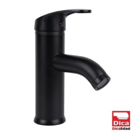 MONOMANDO ECOLOGICO CORTO P/LAVABO NEGRO MATE F-4434.2 DICA