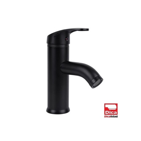 MONOMANDO ECOLOGICO CORTO P/LAVABO NEGRO MATE F-4434.2 DICA