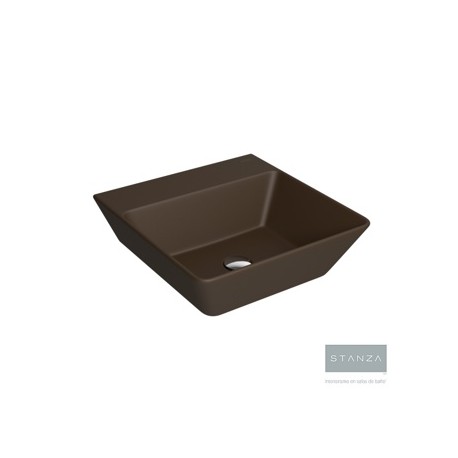 LAVABO RECTANGULAR DE SOBREPONER KADER MARRON F-71.7118.24 STANZA