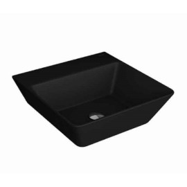 LAVABO RECTANGULAR DE SOBREPONER KADER NEGRO F-71.7118.37 STANZA