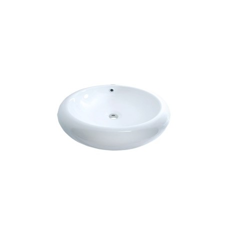 LAVABO CIRCULAR BLANCO SOBRE CUBIERTA DE CERAMICA F-LC-002 WASSER