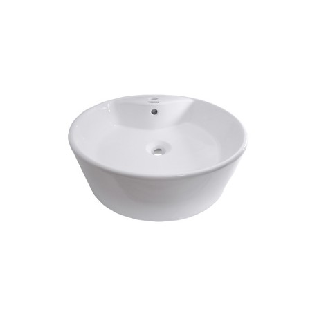 LAVABO CERAMICO BLANCO DE S/PONER REDONDO C/ORIFICIO P/ MONOMANDO LC 014 VAND