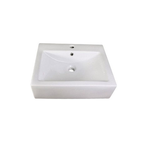 LAVABO CERAMICO BLANCO DE S/PONER CUADRADO P/MONOMANDO LC 020 VAND*****