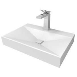 LAVABO QUADRO CENTRO 1 TAL  BLANCO ORION LV1019A021